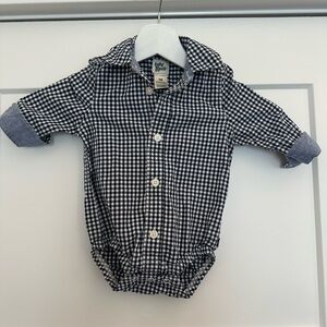 Baby Bgosh, Black and White Checkered Baby Bodysuit, 9 months